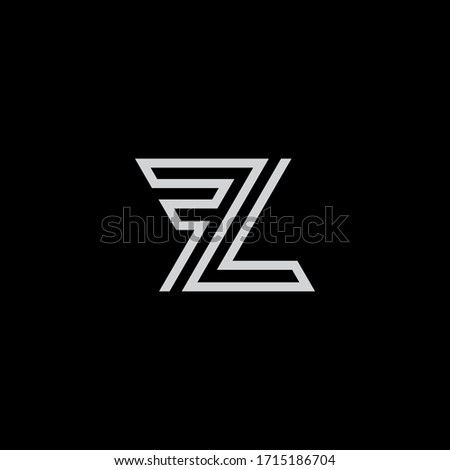 LF or FL logo design. Vector illustration. Stock fotó © 