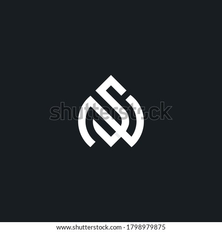 NS logo design. Vector illustration.