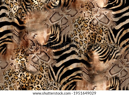 Seamless leopard pattern, abstract zebra print.