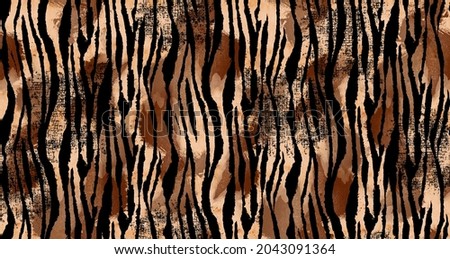 Seamless abstract zebra pattern, texture print. Imagine de stoc © 