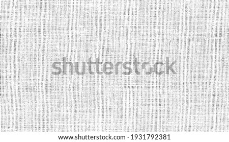 Vector fabric texture. Distressed texture of weaving fabric. Grunge background. Abstract halftone vector illustration. Overlay to create interesting effect and depth. Black isolated on white. EPS10. Stock fotó © 