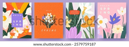 Similar – Image, Stock Photo Layout from crocus flowers