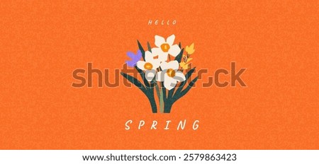 Similar – Image, Stock Photo Layout from crocus flowers