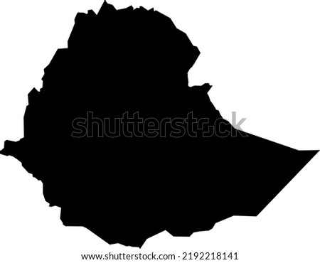 Africa Ethiopia map vector map.Hand drawn minimalism style.
