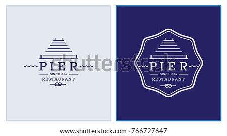 Pier Restaurant Identity Logo