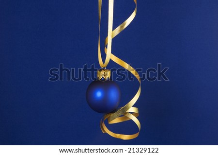 Blue ornament on blue