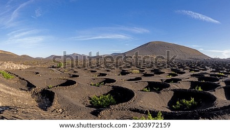 Similar – Image, Stock Photo Landscape in Timanfaya National Park. Lanzarote. Canary Islands. Spain.