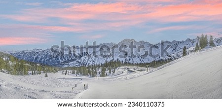 Similar – Image, Stock Photo Kleinwalsertal in the evening