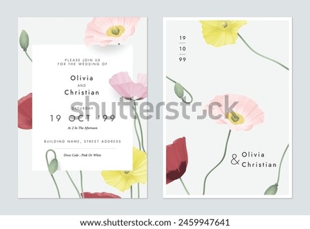 Similar – Image, Stock Photo Floral background with various flowers with pink petals and green leaves at white background