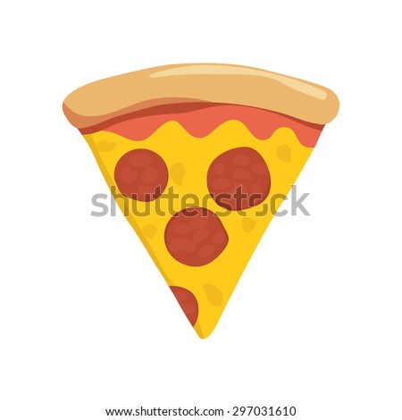 Slice Of Pepperoni Pizza Stock Vector 297031610 : Shutterstock