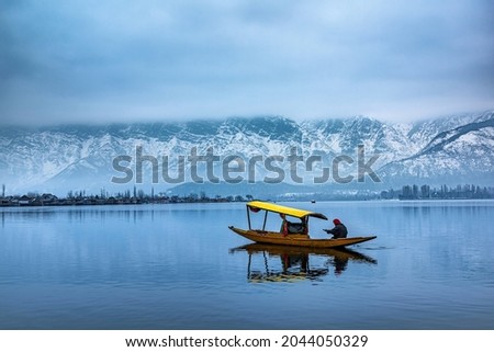 Similar – Foto Bild Boot auf einem zugefrorenen See