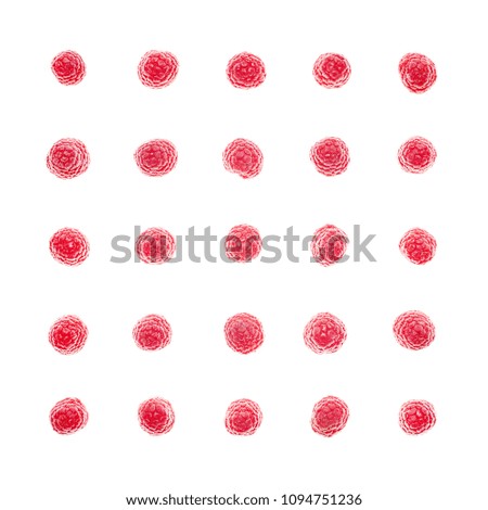 Similar – Image, Stock Photo Flatlay of arranged raspberries on pink