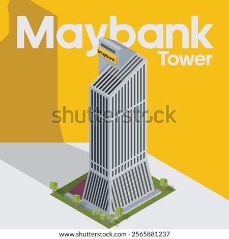 Maybank Tower Isometric. Malaysia Building