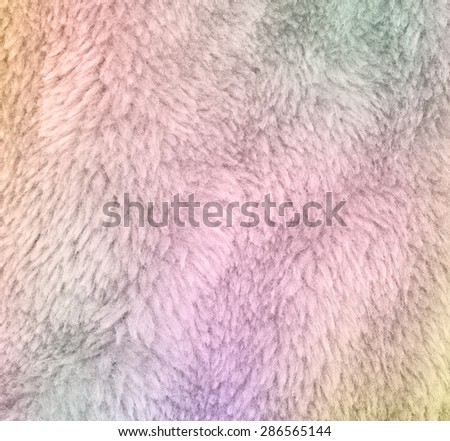 Luxurious wool texture from a color sheepskin rug  made with color filters