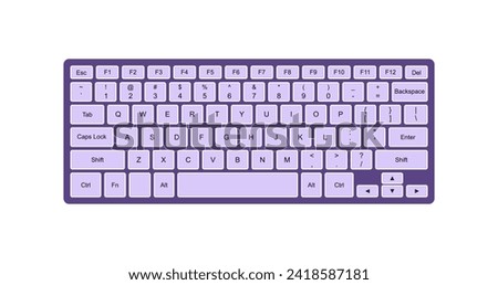 Pc and laptop keyboard vector