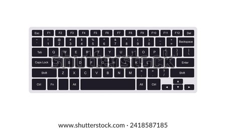 Pc and laptop keyboard vector