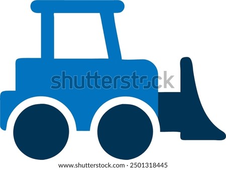 Bulldozer icon, vector design of a bulldozer 