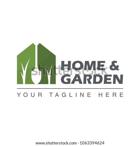 home garden design logo template