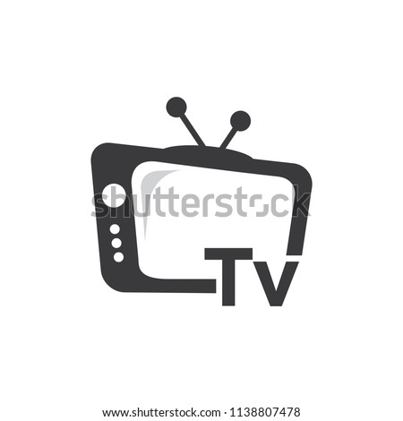 tv television electronic media logo icon vector template