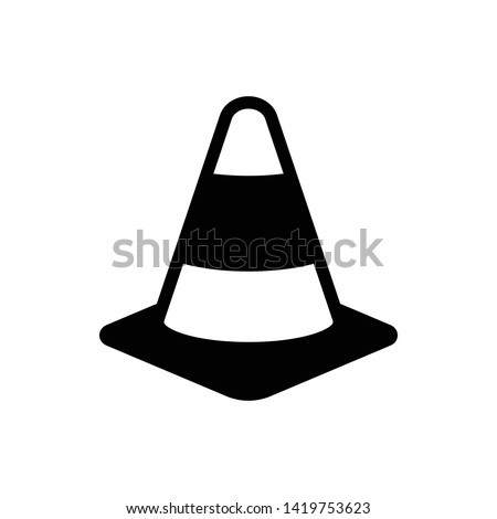 Safety Cone Icon Vector Design Template