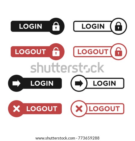 Sign In, Sign Out, Login, Logout Icon Vector Template