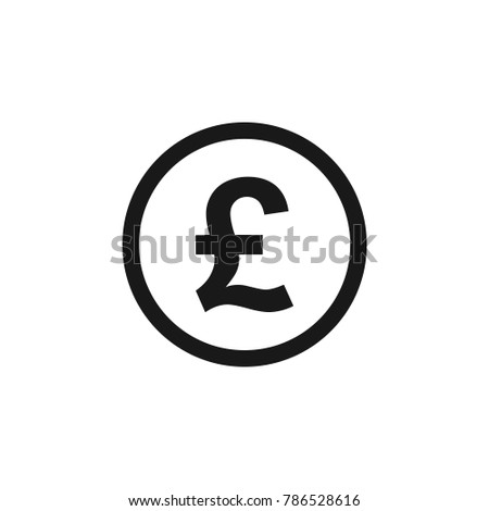 Pound Circle Icon Vector Template