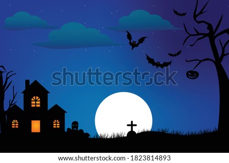 Halloween theme backgrounds with spooky setting