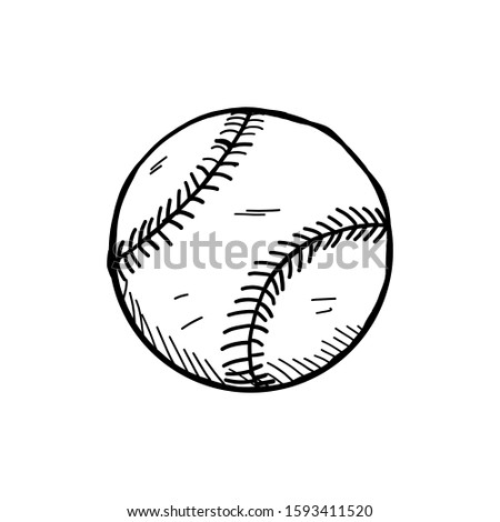 Baseball Softball Ball - Vector Sketch