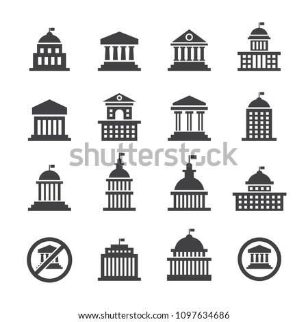 Government icon set