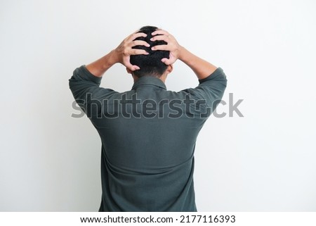 Similar – Image, Stock Photo Man with his hands in his pockets looks at the sky