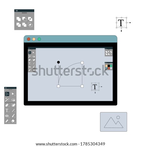 Work design concept. Vector illustration isolated on white background. 
