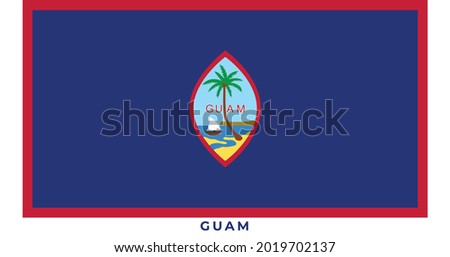 The national flag of Guam. Vector illustration of Guam, Vector of Guam flag.