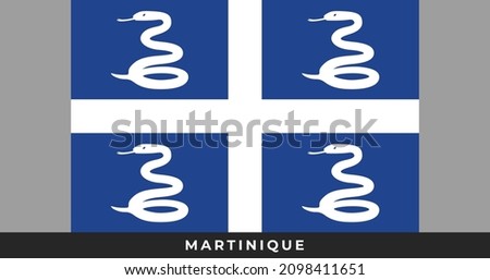 The national flag of Martinique Flag. Vector illustration of Martinique Flag, Vector of Martinique flag.