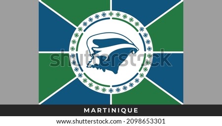 The national flag of Martinique Flag. Vector illustration of Martinique Flag, Vector of Martinique flag.
