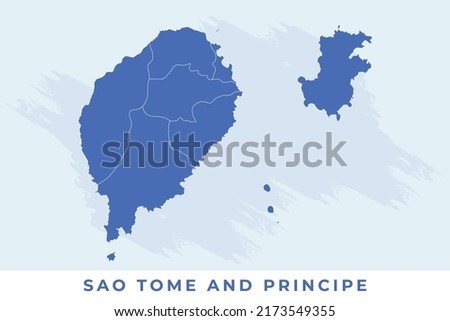 National map of Sao Tome and Principe, Sao Tome and Principe map vector, illustration vector of Sao Tome and Principe Map.