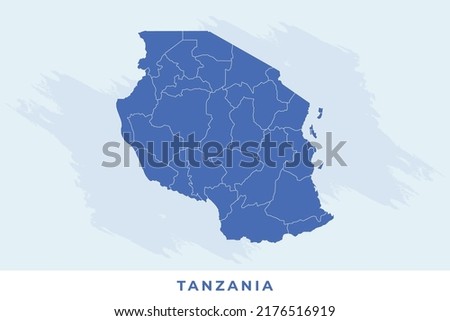 National map of Tanzania, Tanzania map vector, illustration vector of Tanzania Map.
