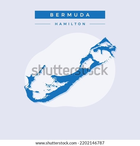 National map of Bermuda, Bermuda map vector, illustration vector of Bermuda Map.