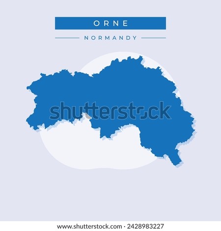 Orne Department (France, French Republic, Normandy or Normandie region) map vector illustration, scribble sketch Orne map
