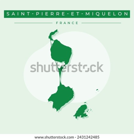 Saint Pierre Miquelon map on white background vector, Saint Pierre Miquelon Map Outline Shape Black on White Vector Illustration, High detailed black illustration map -Saint Pierre Miquelon.