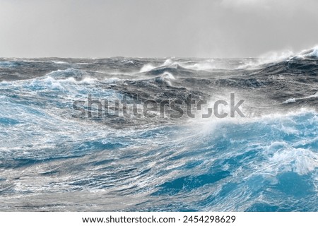 Similar – Image, Stock Photo Stormy Sea Waves on a Cold Autumn Morning Closeup