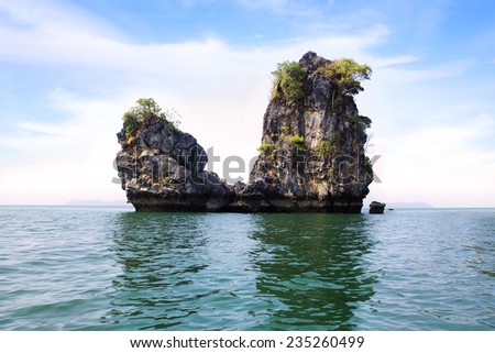 Landscape with the small island. Langkawi, Malaysia.