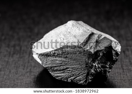 iron ore stones, on isolated black background, used in industry, Chinese iron ore for export and import. Foto d'archivio © 