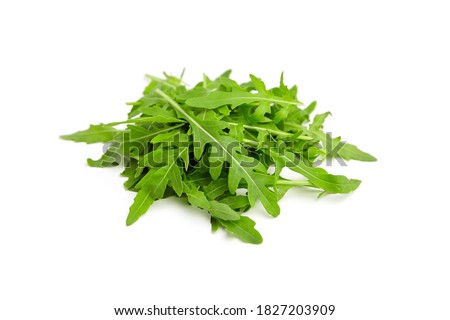 Fresh green arugula salad isolated on white background Zdjęcia stock © 