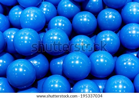 plastic blue balls