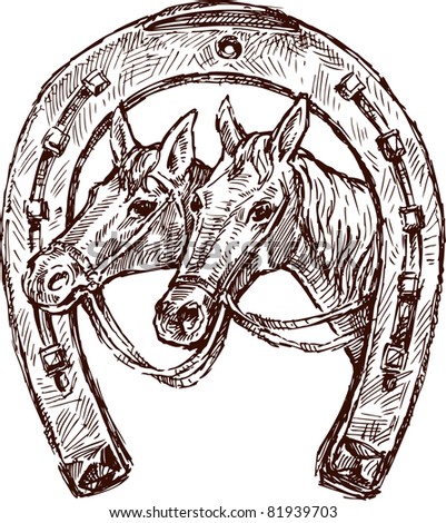 Horseshoe by makar, via Shutterstock | Horse drawings, Horse ...