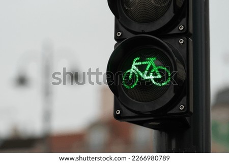 Foto Bild Fahrradampel auf der Straße in der Stadt