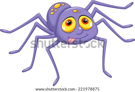 Cute Spider Cartoon Stock Vector Illustration 221978875 : Shutterstock