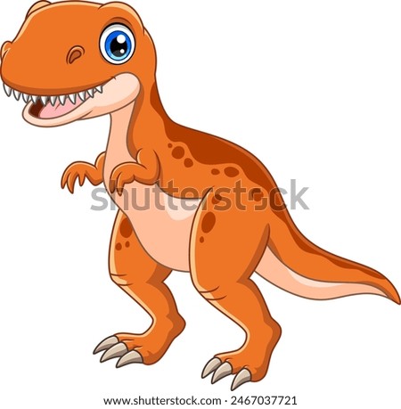 Tyrannosaurus Rex cartoon vector illustration  on white background