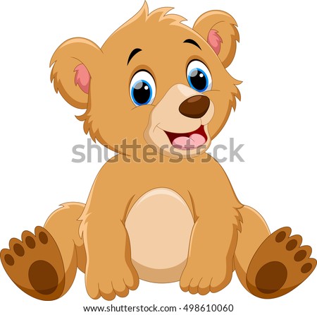 Vector Images, Illustrations and Cliparts: Cute baby bear cartoon ...