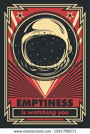 Vector Space Propaganda Poster. Obey Style